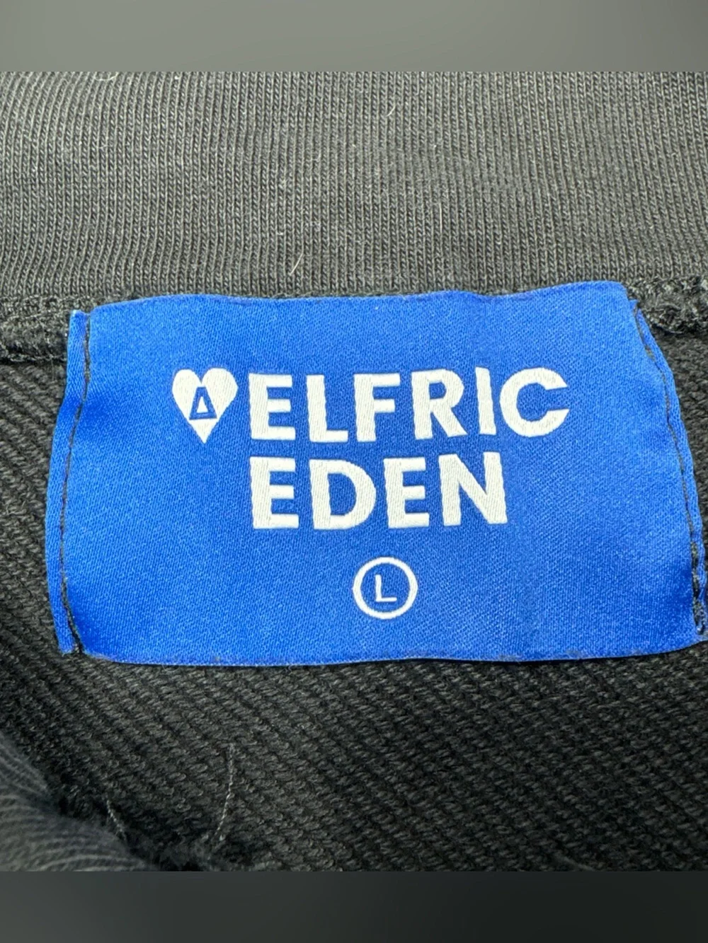 Aelfric Eden Black Racing Graphic Half-Zip Sweater with White & Blue Accents Lrg